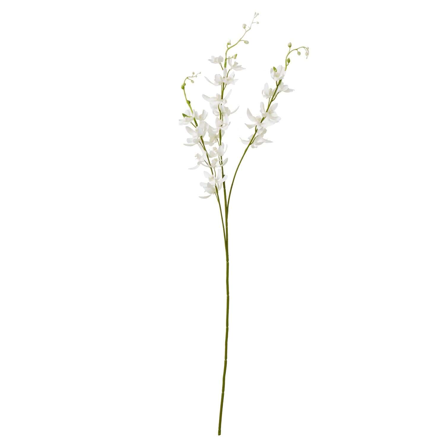 Set of 3 Artificial Cymbidium Spray Stems - White