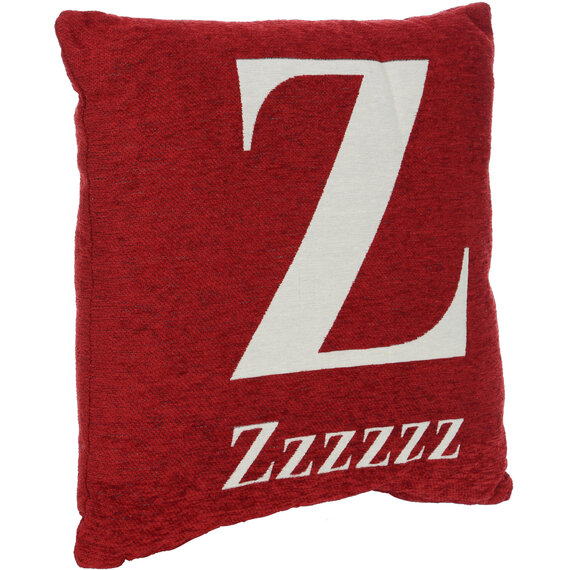 Words 'Zzzzzz' Red Cushion