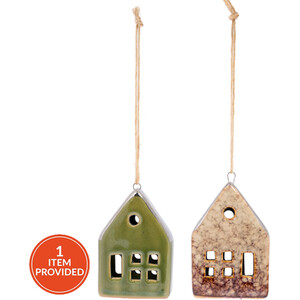 Glazed House Hanging Tree Decoration
