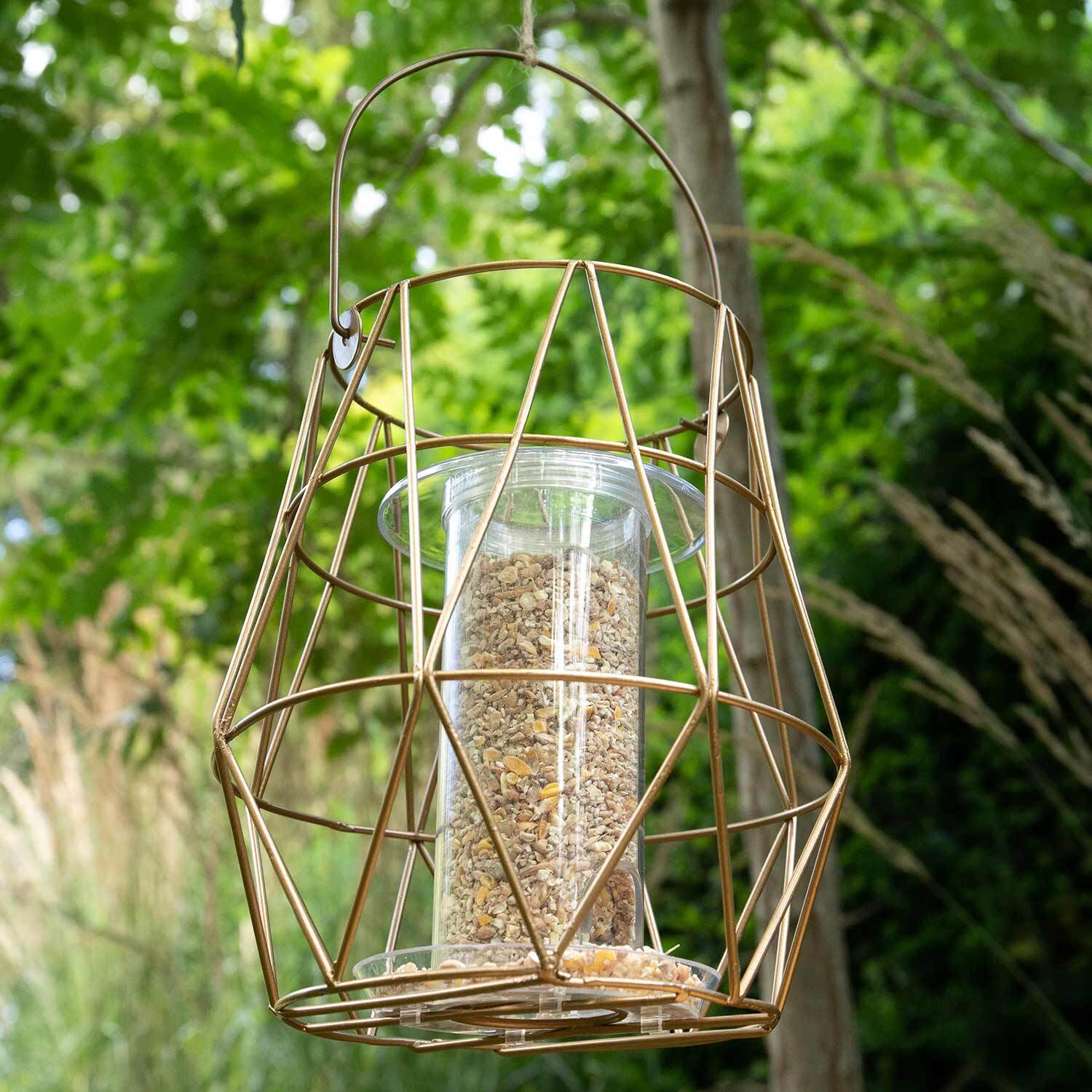 Image of Aura Small Bird Feeder - Brown