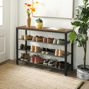 VASAGLE Industrial Style Shoe Storage Organizer