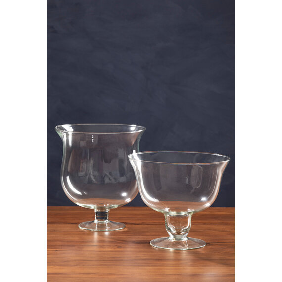 Ambra Clear Glass Fluted Bowl.