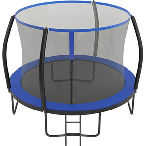 Trampoline 10 ft, 305 cm Dia. Black and Blue