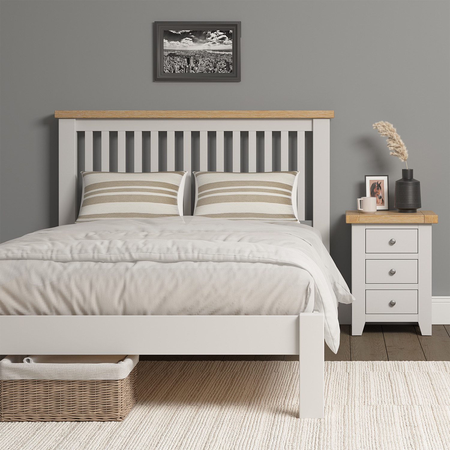 Windsor 4 6 Double Bed Low Foot End Part Assembled - Ivory