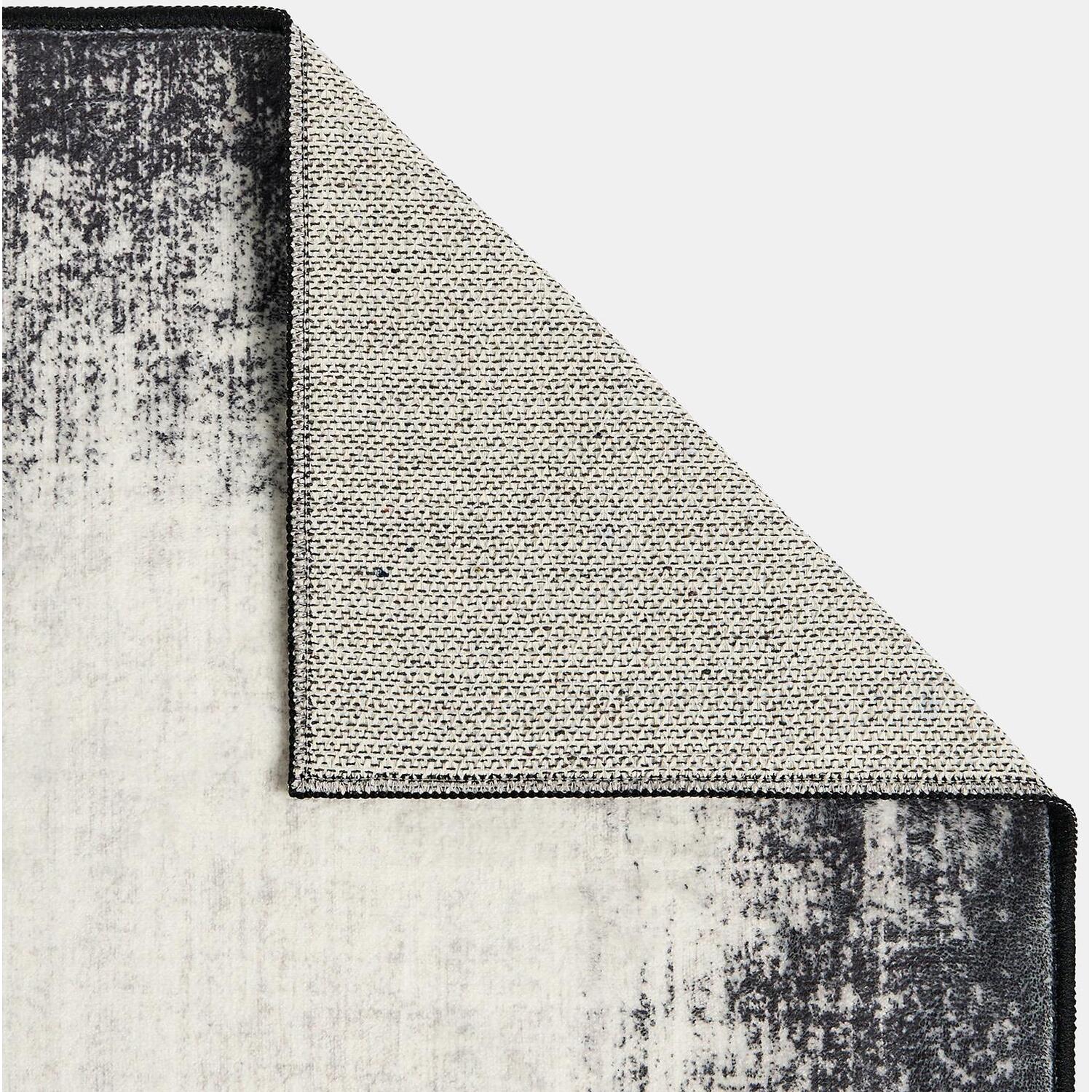 Ohs Printed Washable Check Rug - Monochrome / 160X230