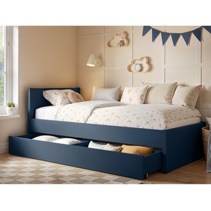 Oliver Car Wooden Bed White & Oak