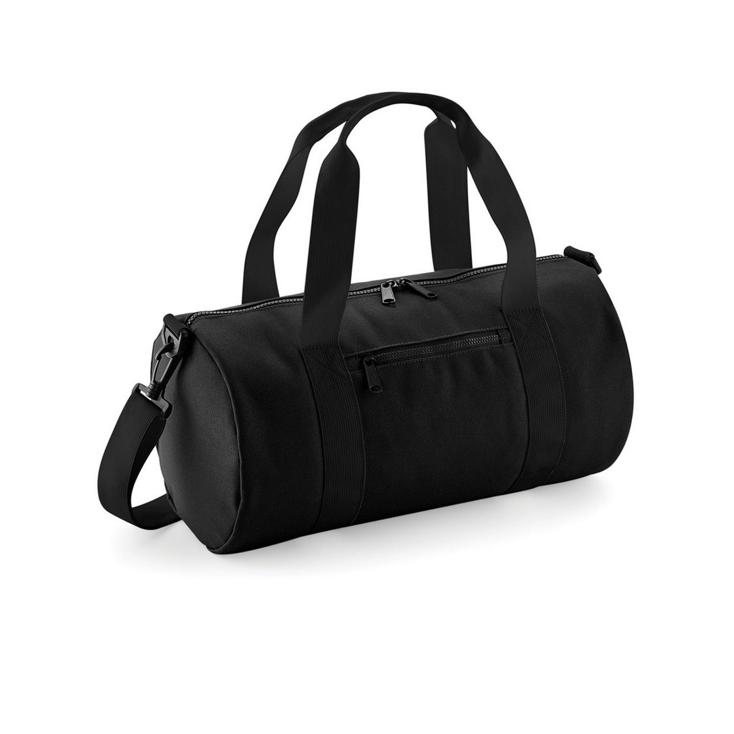Bagbase Mini Barrel Shoulder Bag (Pack Of 2) - Black/Black