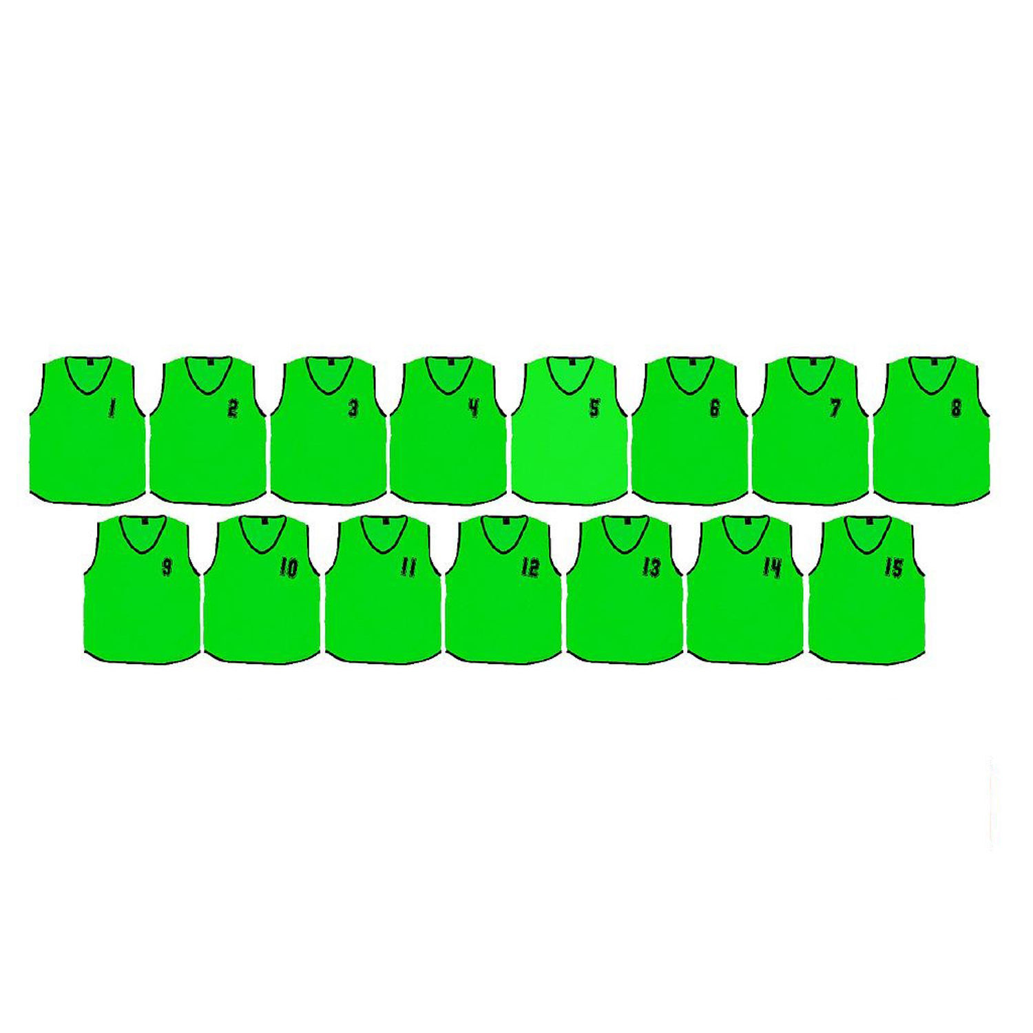 Precision Unisex Adult Mesh Training Bib (Pack Of 15) - Green