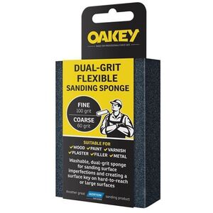 Oakey Dual-grit Flexible Sanding Sponge