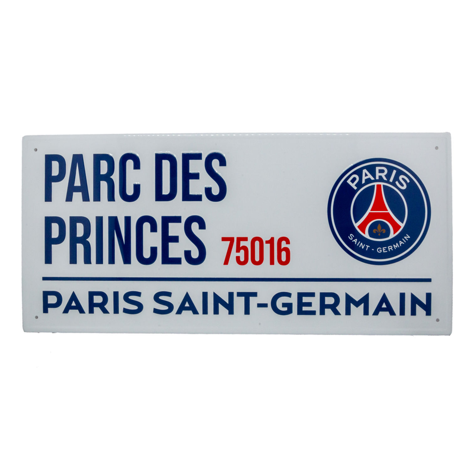 Paris Saint Germain Fc Parc Des Princes 75016 Street Sign Plaque - White/Blue/Red / 1.0Cm