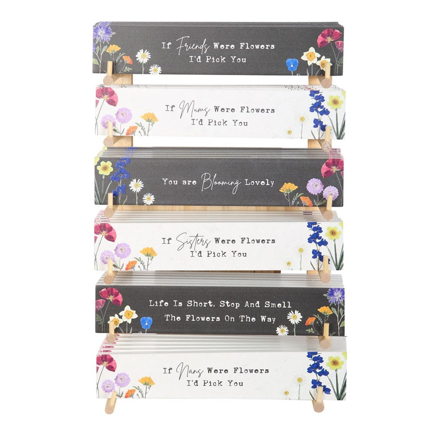 Something Different Wild Flowers Hanging Sign (Pack of 36) - Black/White - One Size