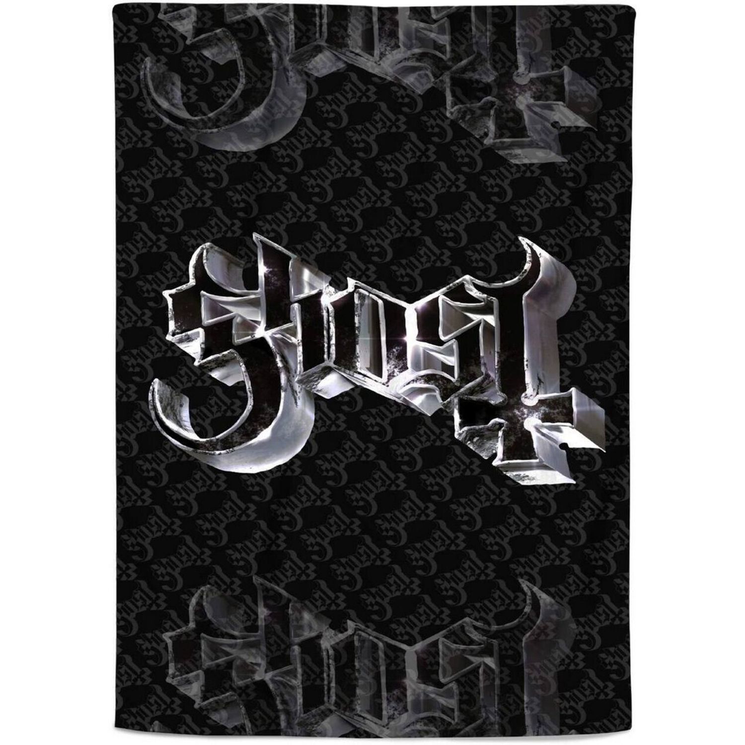 Ghost Sherpa Fleece Chrome Logo Blanket - Image 2