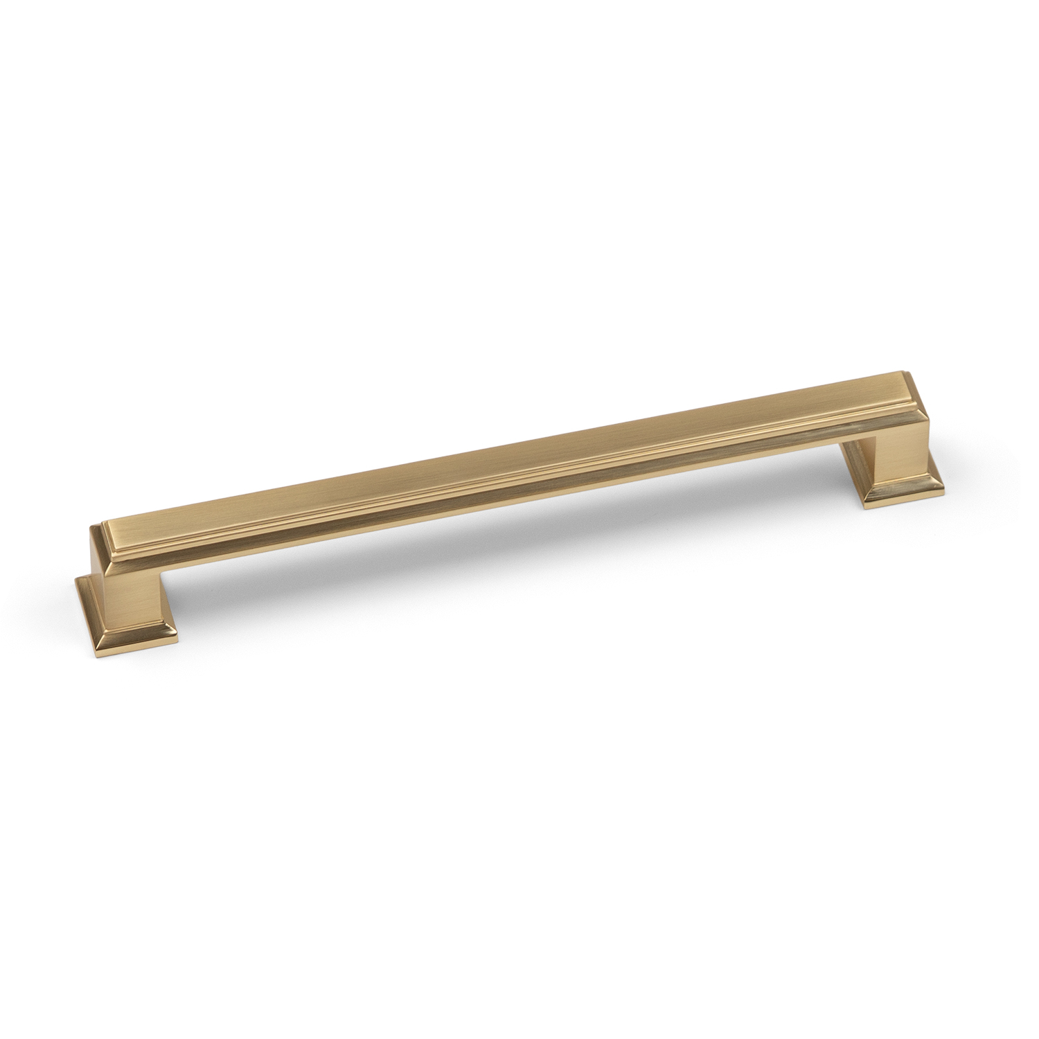 - 160mm Brushed Brass Square Cabinet Handle - Image 3