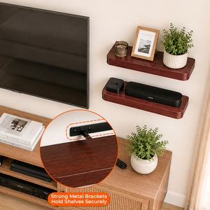 Floating Wall Shelf With Curved Corners 60cm Set of 2