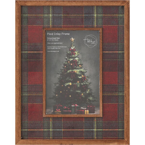 Plaid Inlay Photo Frame