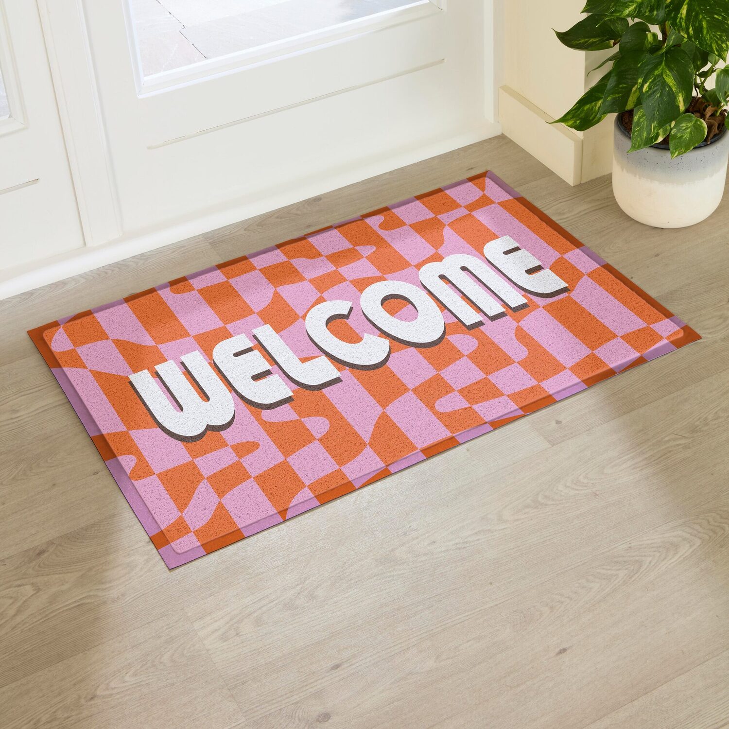 Artsy Mats Elizabeth Olwen Welcome Wavey Indoor/Outdoor Doormat (90X60cm) - Multi / 90 X 60Cm