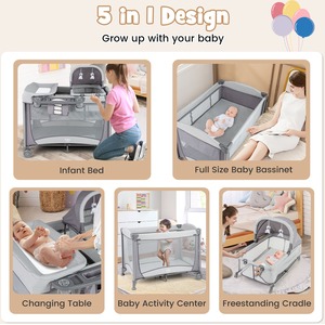 5-in-1 Foldable Baby Playard Center
