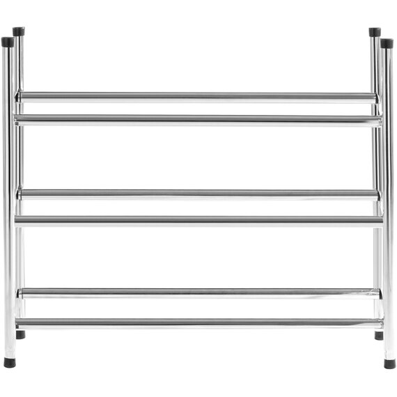 Tavia¿ Three Tier Chrome Shoe Rack