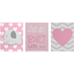 Ellie Kids Set of 3 Dream Big Wall Art