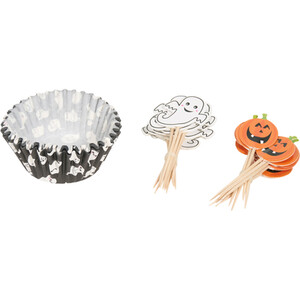 Ghost Cupcake Cases with Toppers