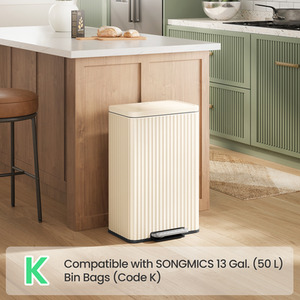 SONGMICS 50 L Kitchen Bin, Waste Bin
