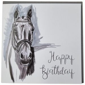 Gubblecote Thoroughbred Horse Watercolour Birthday Card