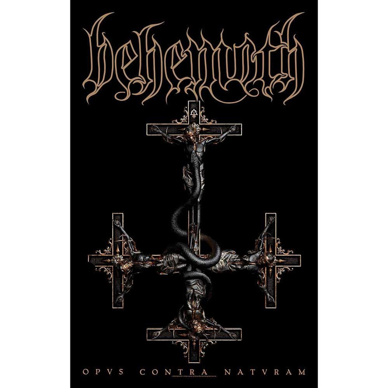 Behemoth Opvs Contra Natvram Textile Poster in Black