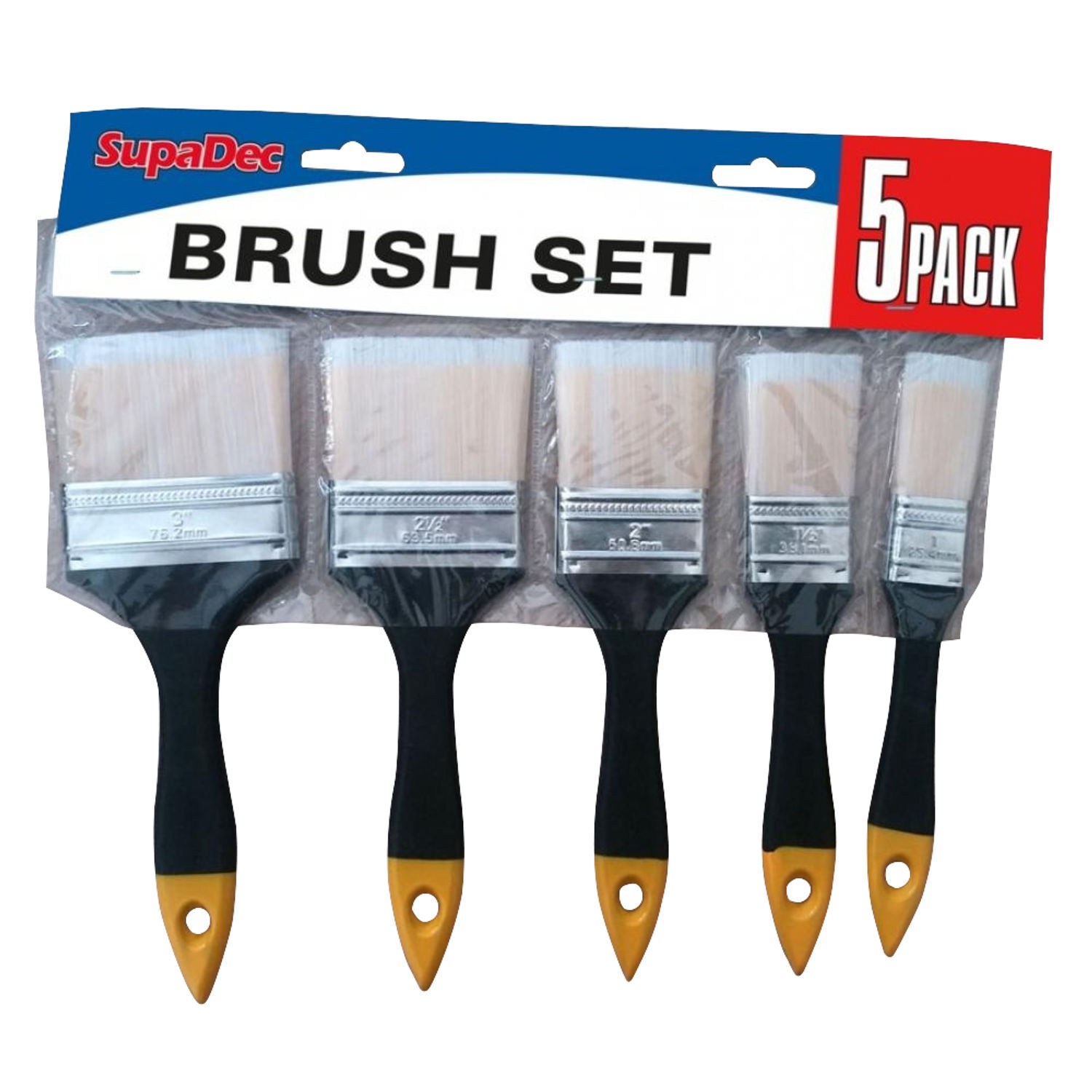 Supadec Brush Set (5 Pack) - Black/Beige