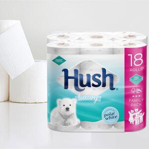 Hush Luxury White Scented Bathroom Tissues 72 Rolls