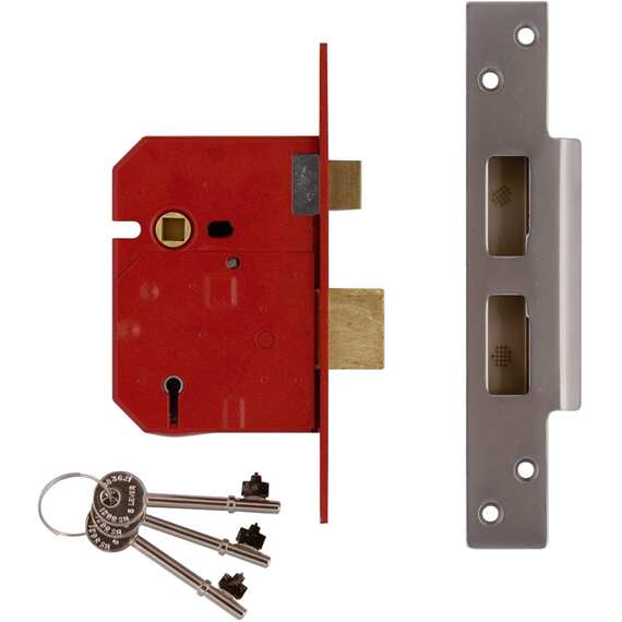 Union 2294 mortice bathroom lock polished brass 76mm x 102mm 57mm backset boxed