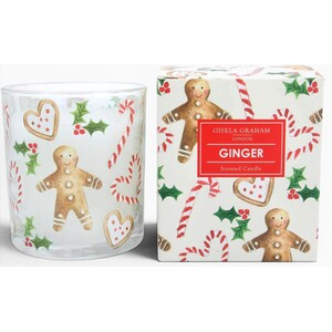 Gingerbread and Candy Cane Design Christmas Candle