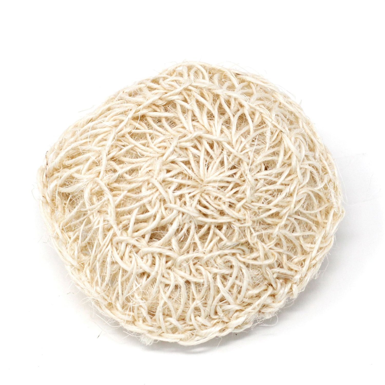 Kdmk Soft Sisal Sponge & Scrub Gentle Exfoliating Cushion For Smooth Skin - Off White
