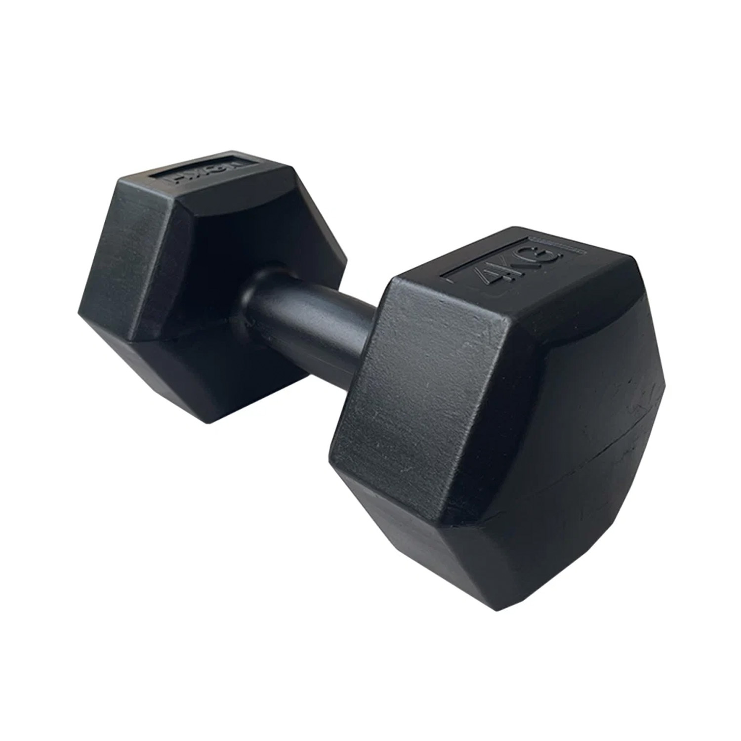 B&Q - Pair Of 4Kg Hex DumbbellsVinyl-Coated BlackNon-Roll Hex Design (2 X 4 Kg) - Image 5