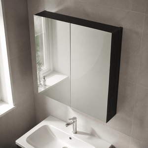 Balterley 800 Mirror Unit 50 50 Hblack - Charcoal Black