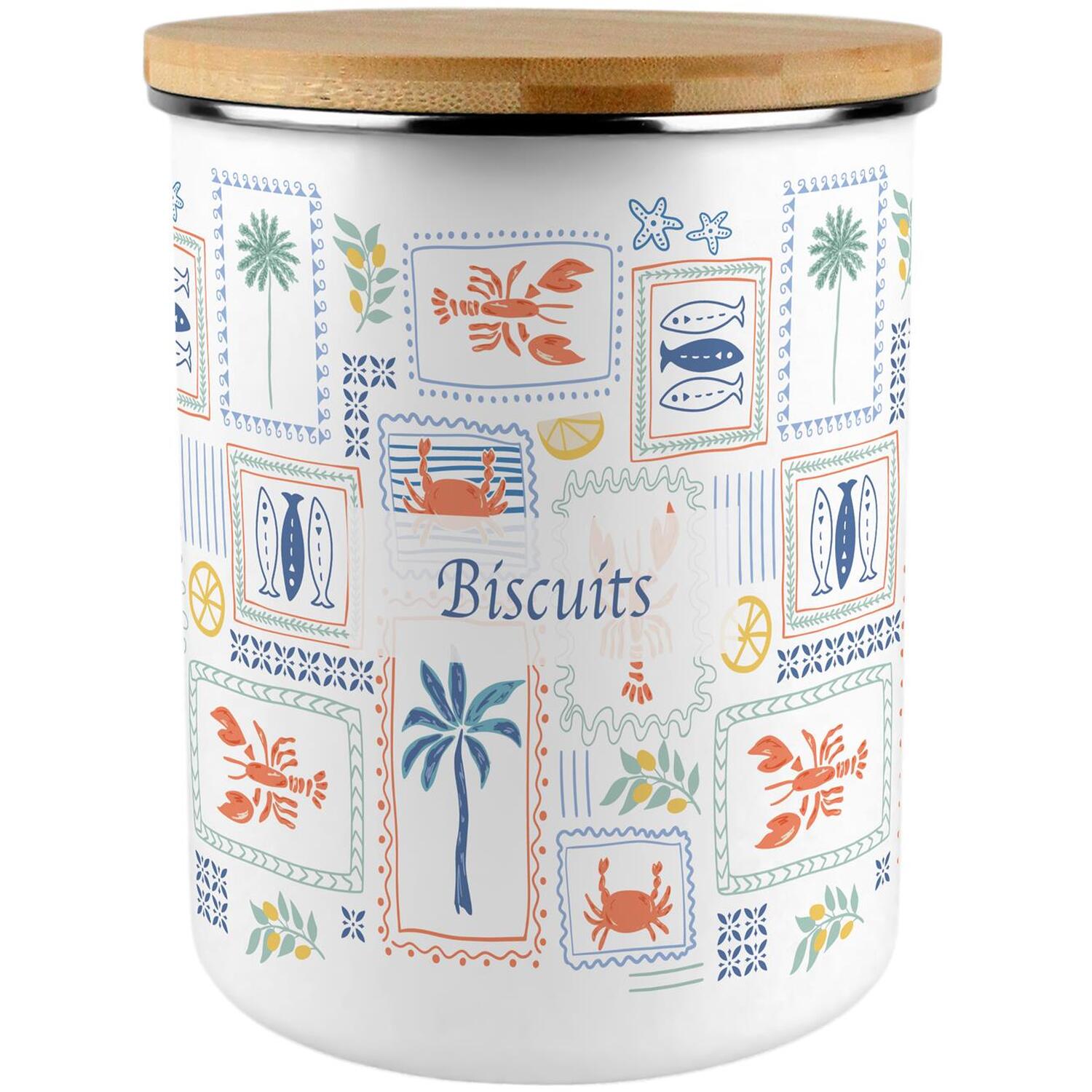 B&Q -  Mediterranean Summer Extra Large Biscuit Tin - Image 3