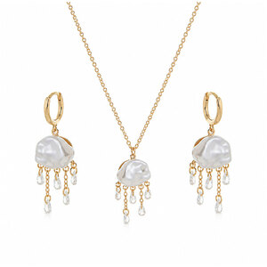 Baroque Pearl Jellyfish Jewelry Set