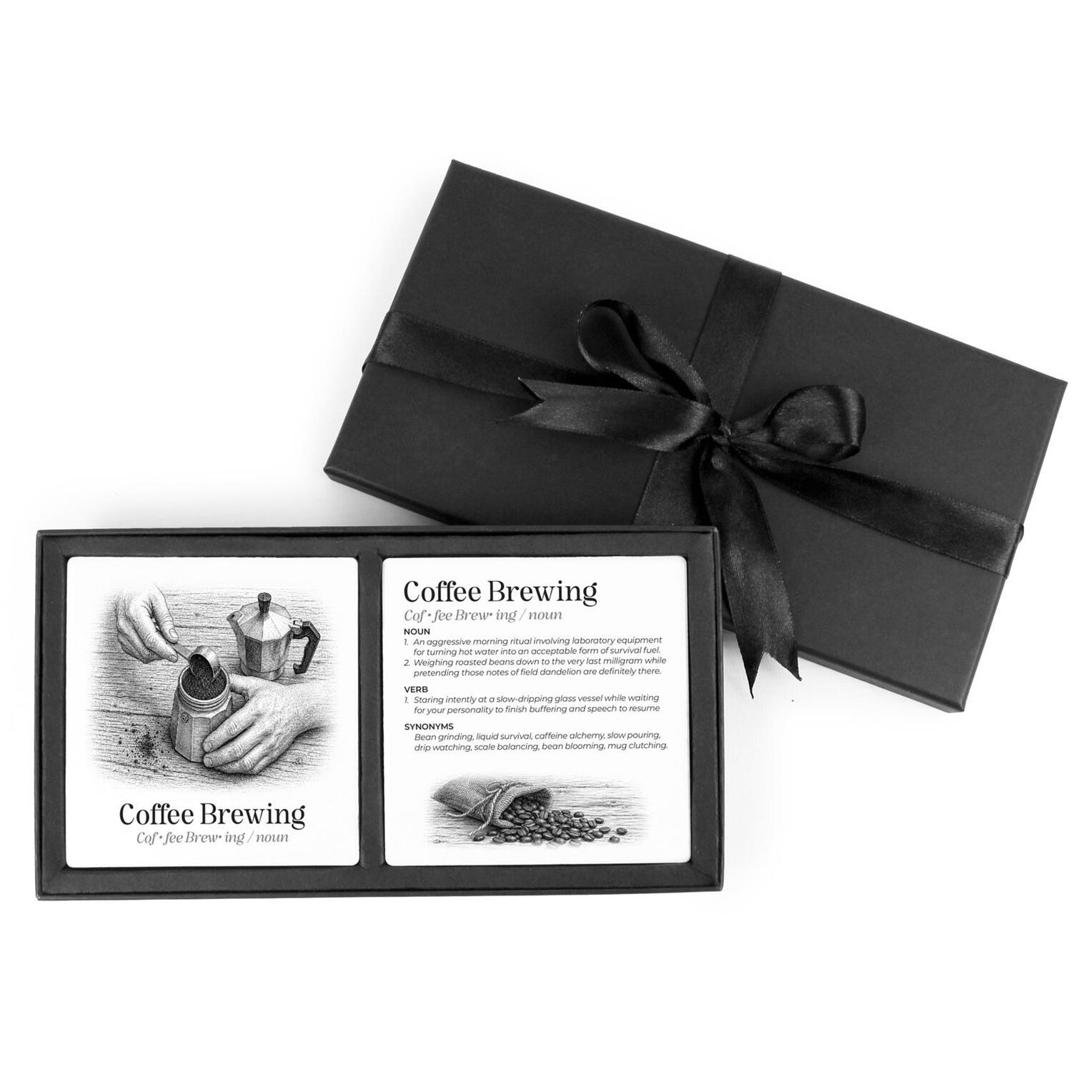 Image of Coffee Brewing Definitions Ceramic Coasters Gift&hellip;