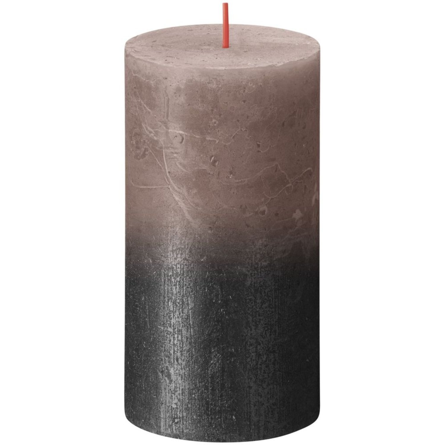 Kdmd Pack Of 2 Faded Caramel Anthracite Bolsius Rustic Metallic Candles - Dark Grey