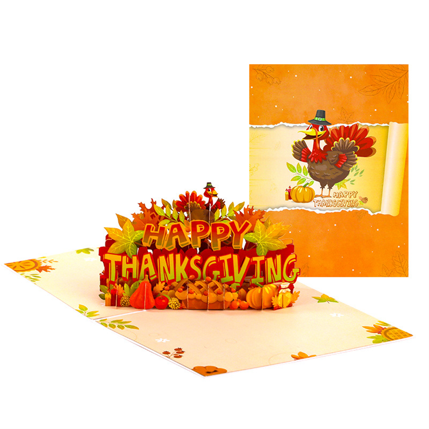  - Thanksgiving Harvest 3D Pop Up Greeting Card - Image 3