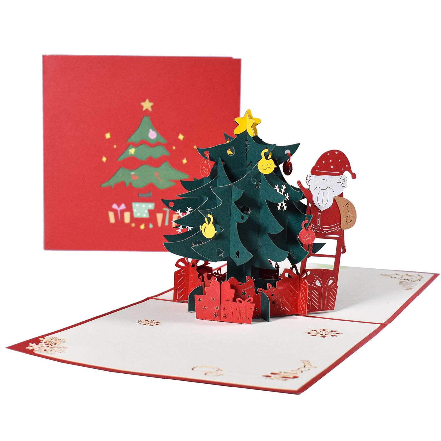  - Santa Ornament Moment Festive 3D Pop Up Christmas Card - Image 3