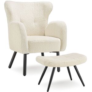 Armchair with ottoman Vänersborg - Gold