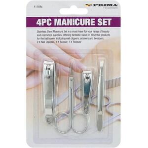 4 Piece Manicure Set Nail Clippers Scissors Tweezers