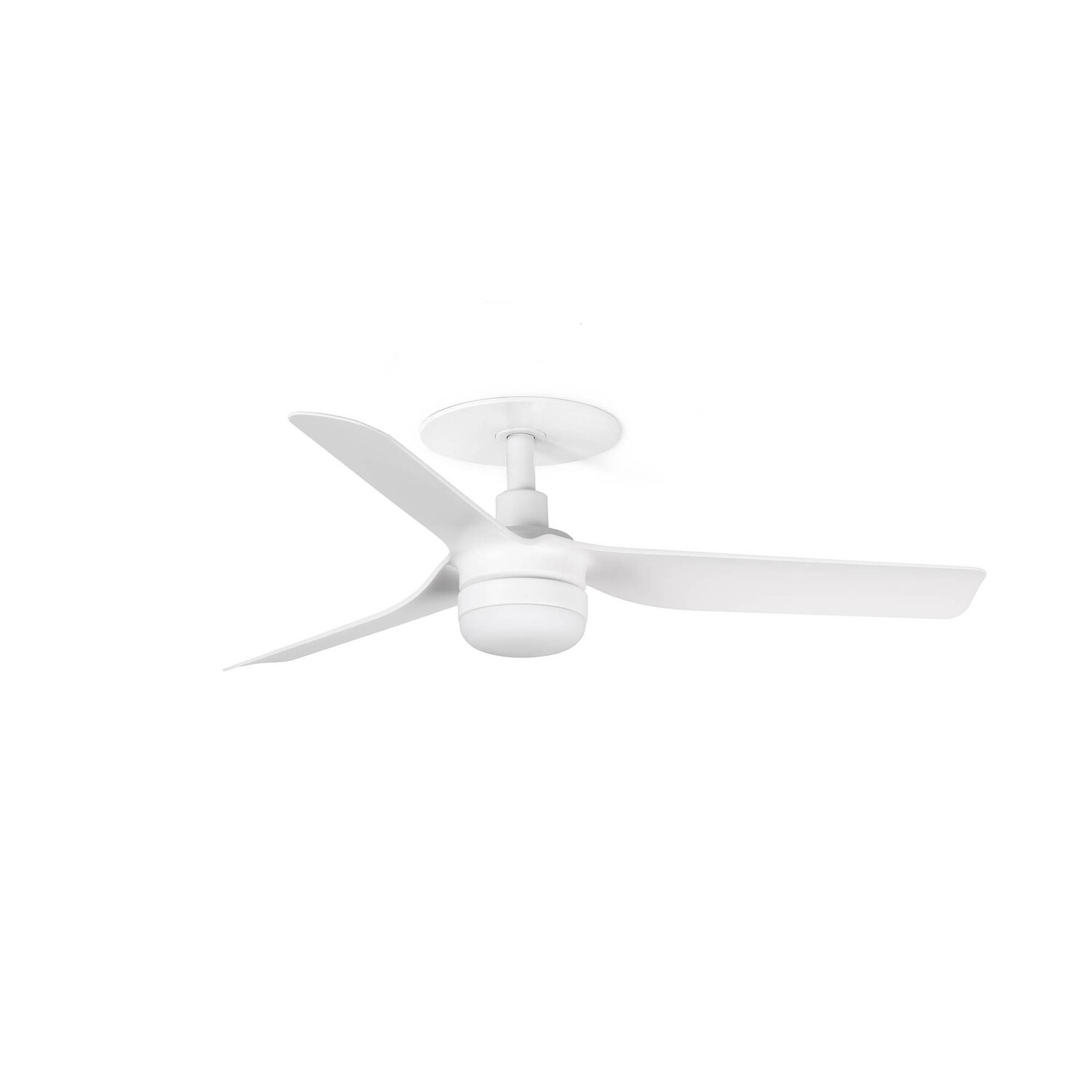 B&Q - Luminosa Mini Punt Recessed 90Cm Led Ceiling Fan Matt White Cct - Image 2