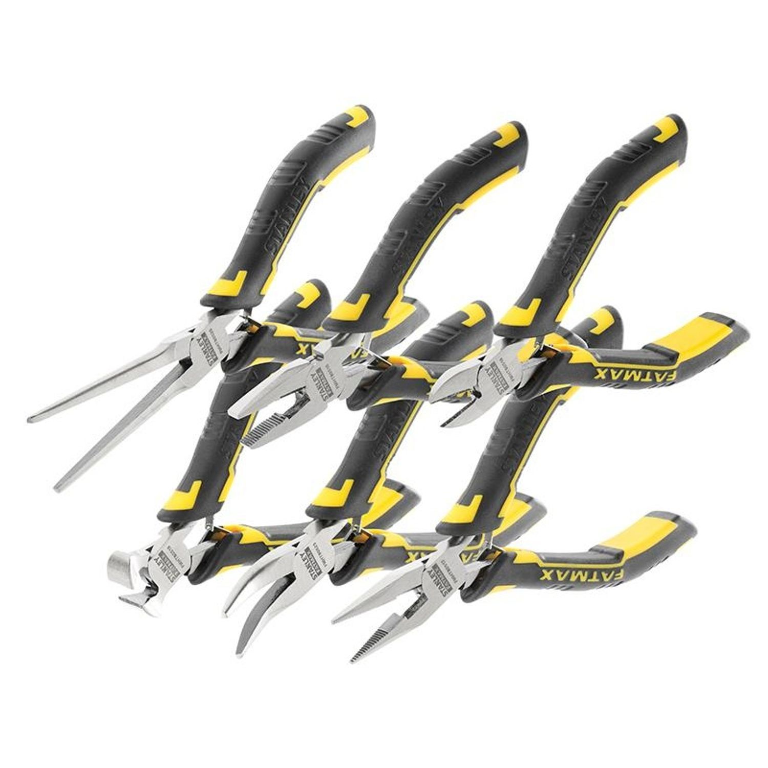 Stanley Hand Tools Fatmax Mini Pliers Set, 6 Piece - Multi Colour