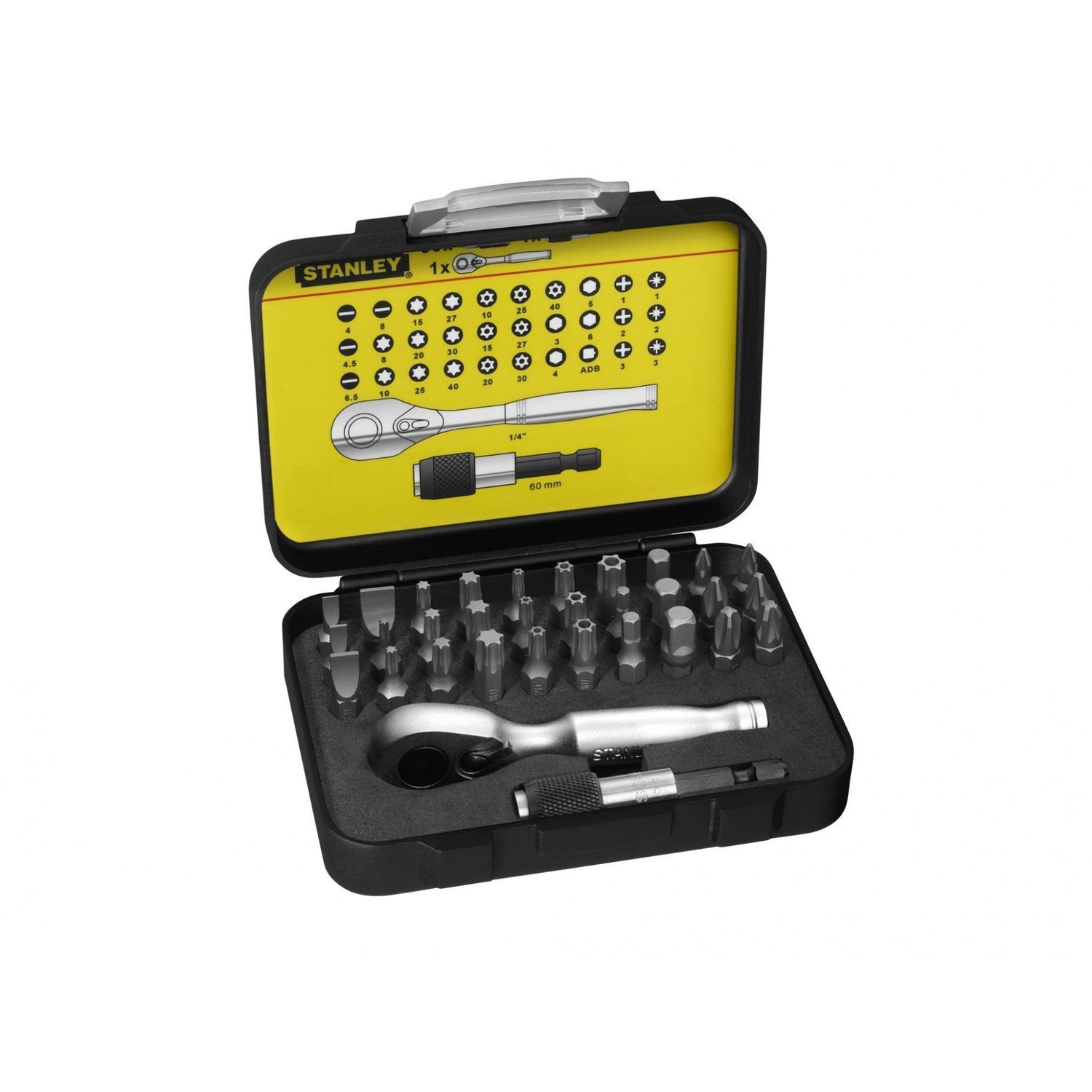 Stanley Hand Tools Fatmax Bit & Ratchet Set, 32 Piece - Multi Colour