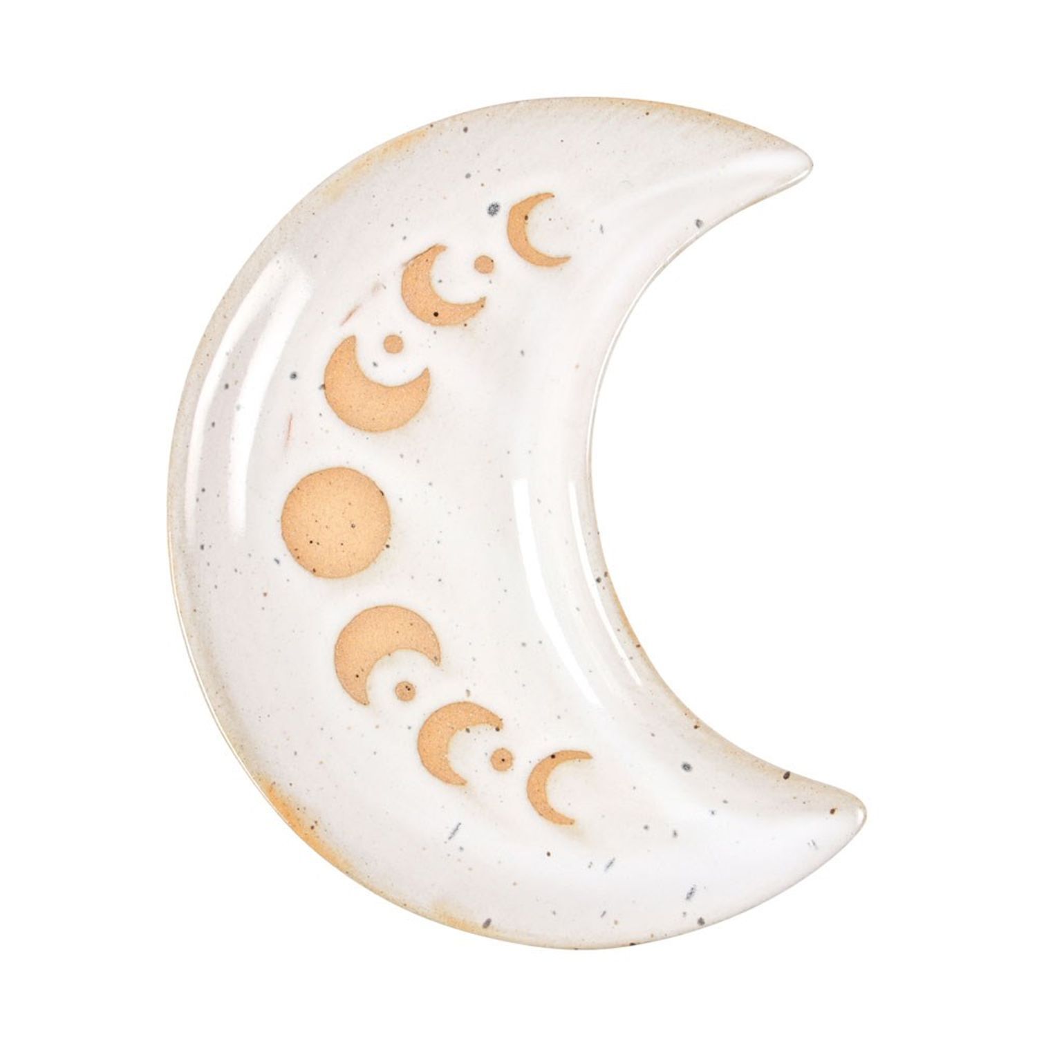Something Different Moon Phases Ceramic Trinket Dish A - White