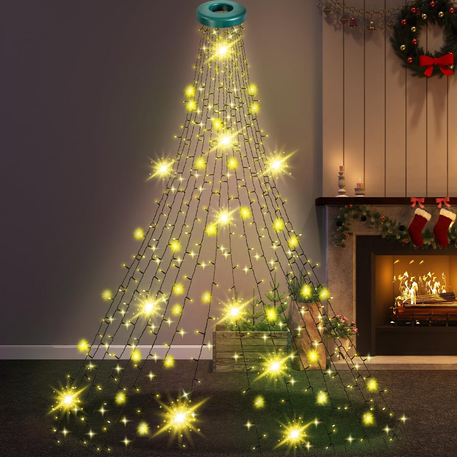 Globrite 400 Led Christmas Tree Lights With Ring - Warm White