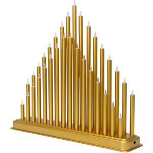 GloBrite 33 LED Christmas Candle Bridge - Gold