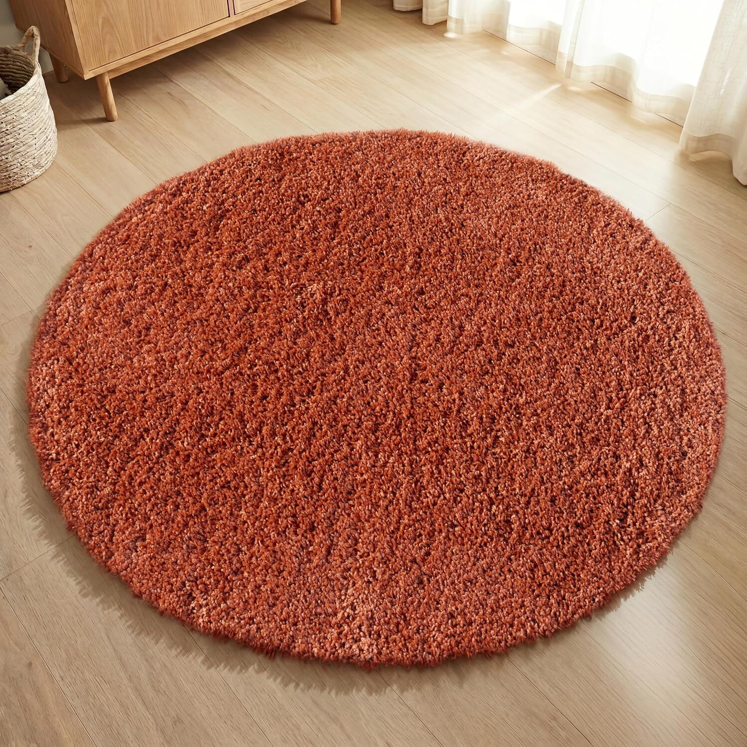 Ruglenza Galaxy Shaggy Rug - Terracotta / 120Cm