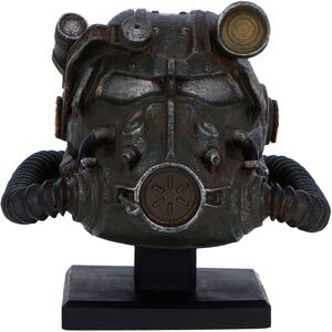 Fallout T-60 Power Armour Helmet Figurine 11.3cm | Resin Collectible with Display Stand